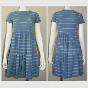 See You Monday, Juniors Size L (34" Bust), Blue, Robe & Flare, Tiered Dress